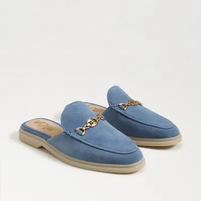 Sam Edelman Kira Bit Mule Blue Stone Leather