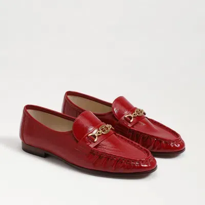 Sam Edelman Lucca Bit Loafer Deep Red Scarlet Leather