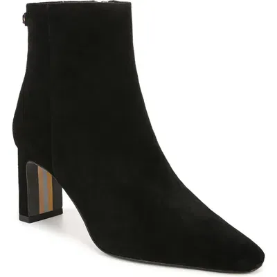 Sam Edelman Saige Womens Faux Suede Block Heel Mid-calf Boots In Black