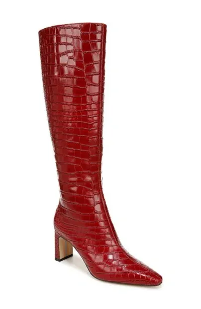 Sam Edelman Sylvia Knee High Boot In Scarlet Cherry