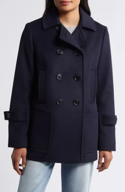 Sam Edelman Wool Blend Peacoat In Navy