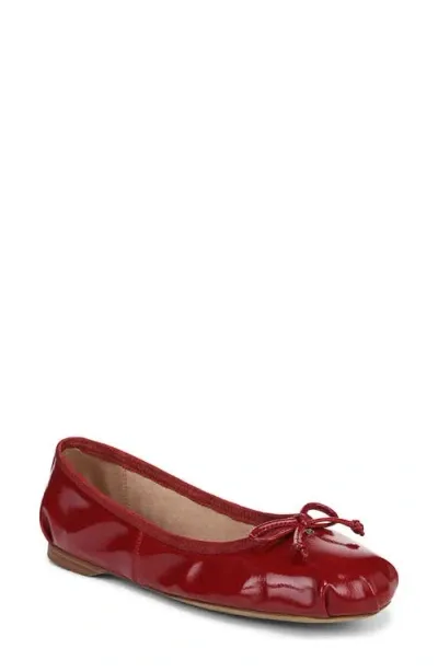 Sam Edelman Zooey Ballet Flat In Red Mahogany