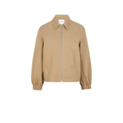 Samsoe & Samsoe Cotton Zip-up Jacket In Neutral