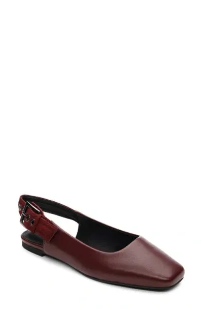 Sanctuary Kitchy Slingback Flat In Oxblood