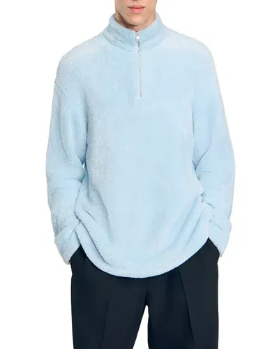 Sandro Berlin Polar Sweatshirt In Baby Blue