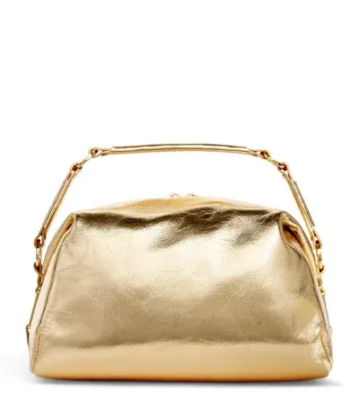 Sandro Leather Le 84 Top-handle Bag In Yellow