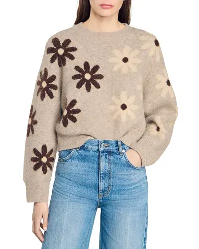 Sandro Maguy Sweater In Beige