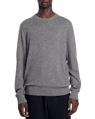 Sandro Unisex Industrial Cashmere Sweater In Grey