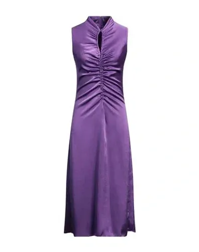 Sandro Woman Midi Dress Purple Size 8 Polyester