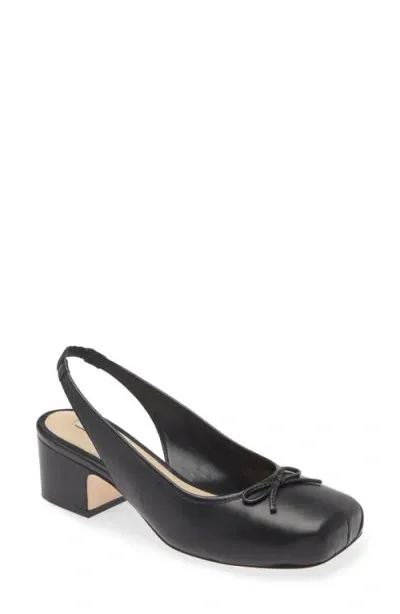 Sandy Liang Slingback Pump In Black Napa