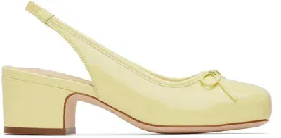 Sandy Liang Yellow Slingback 45 Heels In 790 Butter