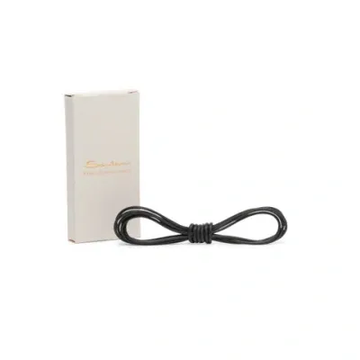 Santoni Black Waxed Laces - 80 Cm