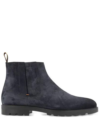 Santoni Chelsea Boots In Blue