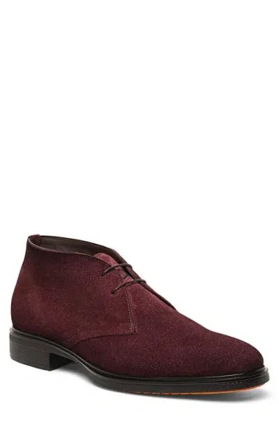 Santoni Chukka Boot In Burgundy