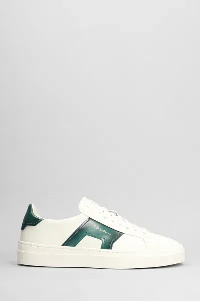 Santoni Dbs2 Sneakers In White Leather