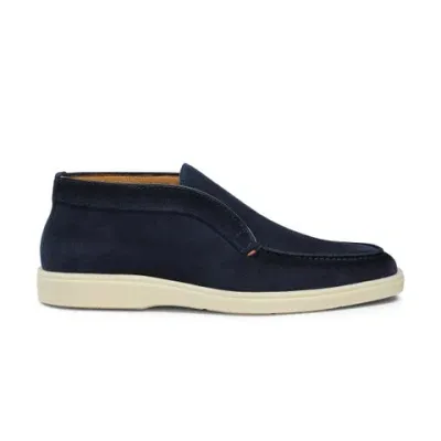 Santoni Men's Blue Suede Desert Boot