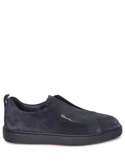 Santoni Sneakers In Blue