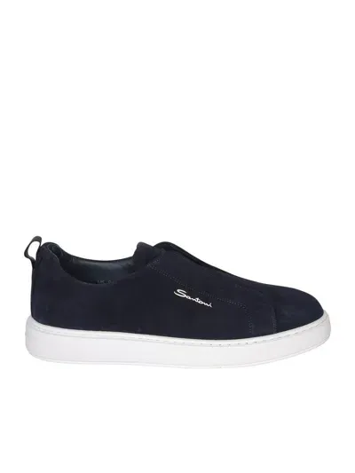 Santoni Sneakers In Blue