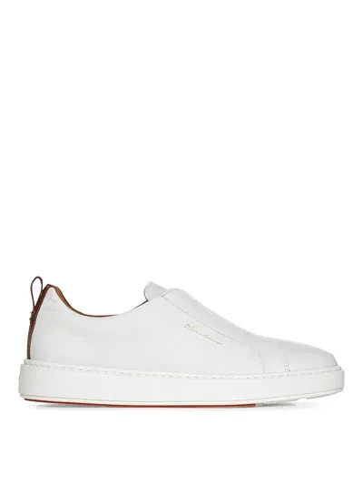 Santoni Victor Sneakers Shoes In White