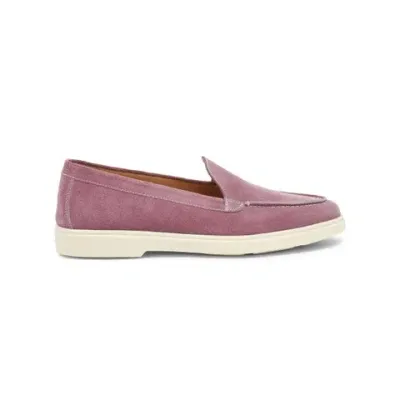 Santoni Women's Purple Suede Loafer