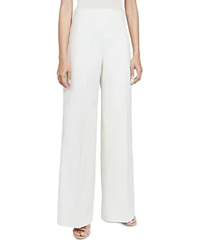 Santorelli Maggie High-rise Cotton Poplin Pants In Ivory