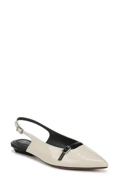 Sarto By Franco Sarto Emma Pointed Toe Slingback Flat In White