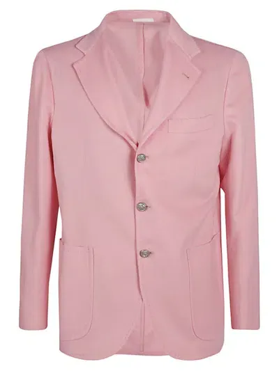 Sartorio Single-breasted Wool Jacket In Pink