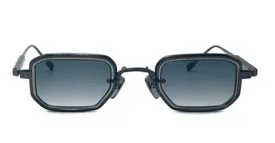 Sato Deneb-t As-1 - Antique Silver Sunglasses In Blue