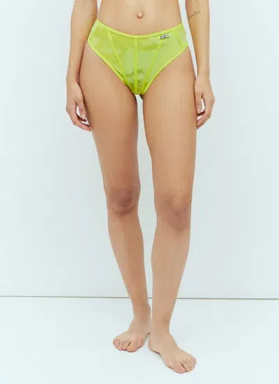 Savage Fenty X Diesel Mesh-high-waist-brief In Green