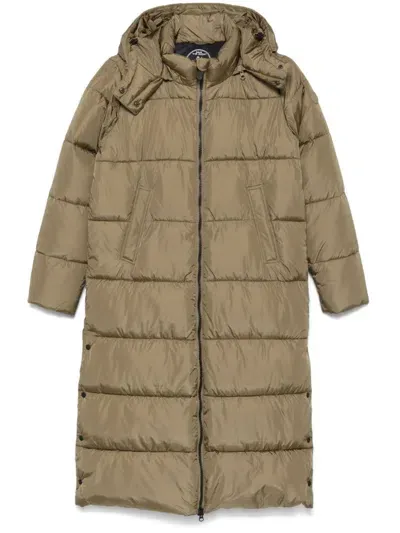 Save The Duck Colette Quilted Hooded Jacket In Green