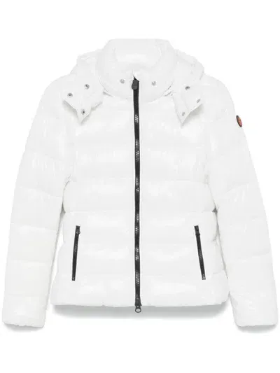 Save The Duck Cosmary Puffer Jacket With Removable Hood In White