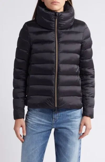 Save The Duck Elly Water Resistant Puffer Jacket In Black