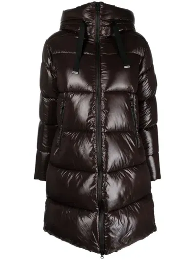 Save The Duck Isabel Hooded Parka Coat In Brown