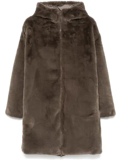 Save The Duck Yelena Coat In Brown