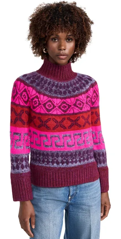 Saylor Candace Fair Isle Knit Sweater Multi