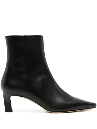 Scarosso Kitty 50mm Leather Boots In Black