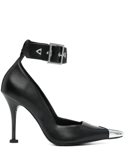 Schutz 95mm Leather Pumps In Black