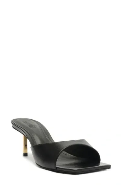 Schutz Dethalia Pin Heel Slide Sandal In Black