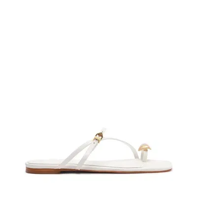 Schutz Elysa Leather Sandal In White