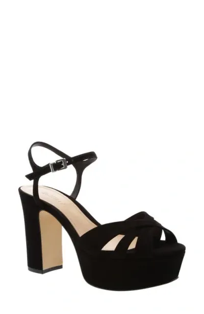 Schutz Keefa Ankle Strap Platform Sandal In Black