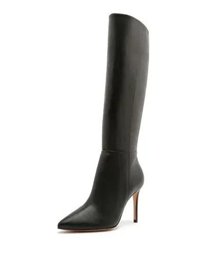 Schutz Magalli Leather Knee Boots In Black