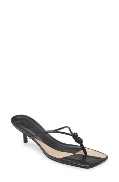 Schutz Poppy Stiletto Flip Flop In Black