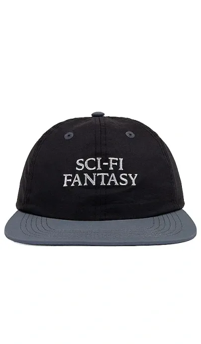 Sci-fi Fantasy Nylon Logo Hat In Black