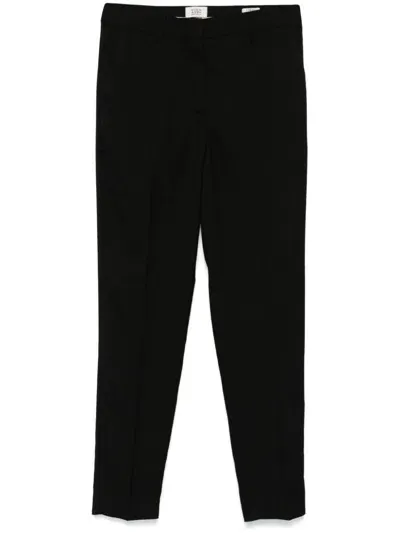 Scotch & Soda Logo-plaque Trousers In Black