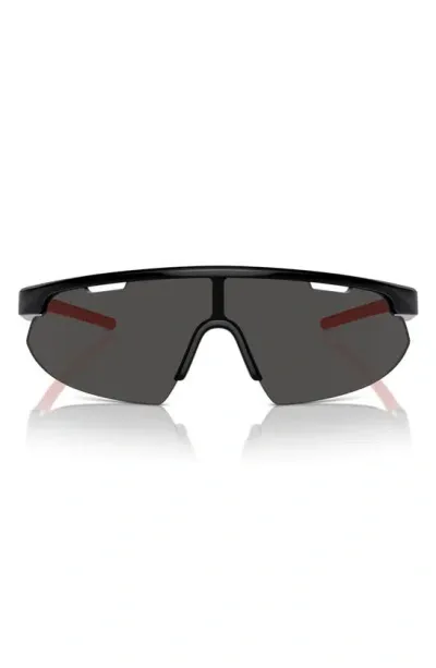 Scuderia Ferrari 141mm Irregular Shield Sunglasses In Black