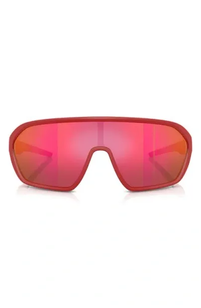 Scuderia Ferrari 42mm Mirrored Pillow Sunglasses In Matte Red