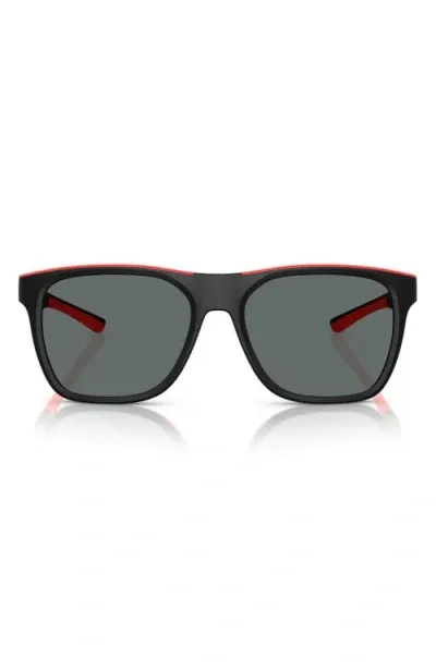 Scuderia Ferrari 57mm Square Sunglasses In Matte Black