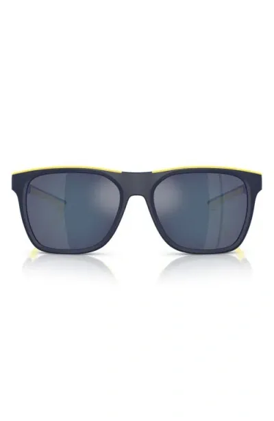 Scuderia Ferrari 57mm Square Sunglasses In Matte Blue