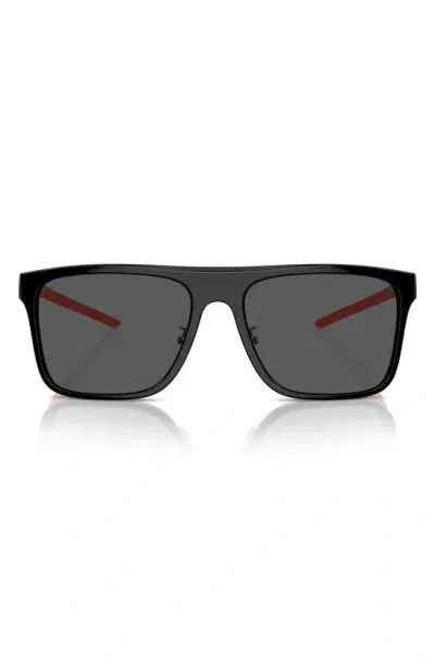 Scuderia Ferrari 58mm Square Sunglasses In Black