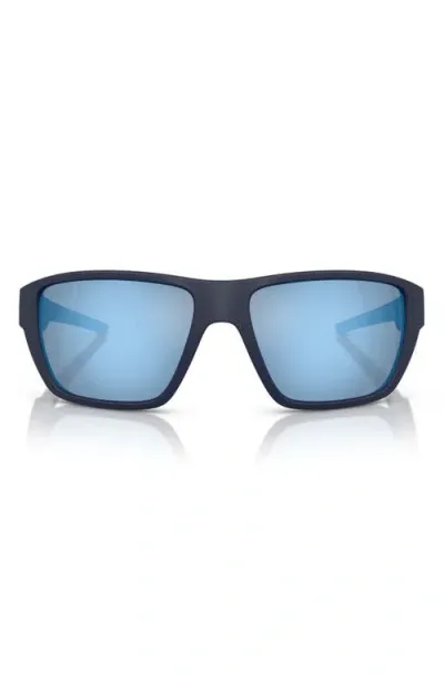 Scuderia Ferrari 61mm Rectangular Sunglasses In Blue